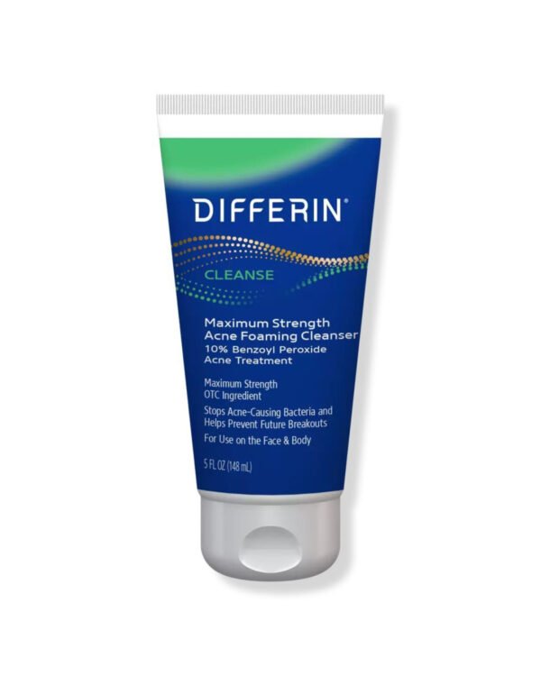 MAXIMUM STRENGHT ACNE FOAMING CLEANSER, DIFFERIN