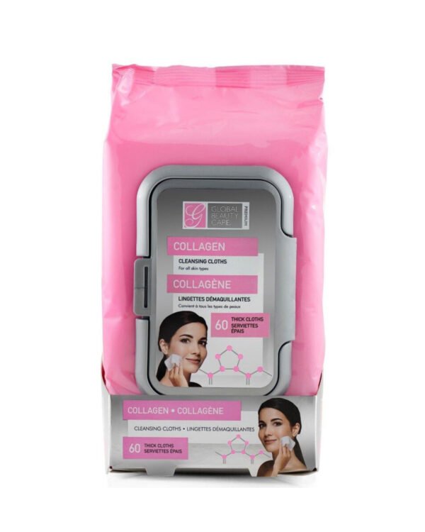 COLLAGEN FACIAL CLEASING WIPES, CLEAR BEAUTY