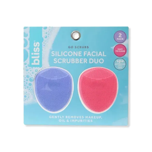 SKINCARE, SILICONE FACIAL SCRUBBER DUO, BLISS.